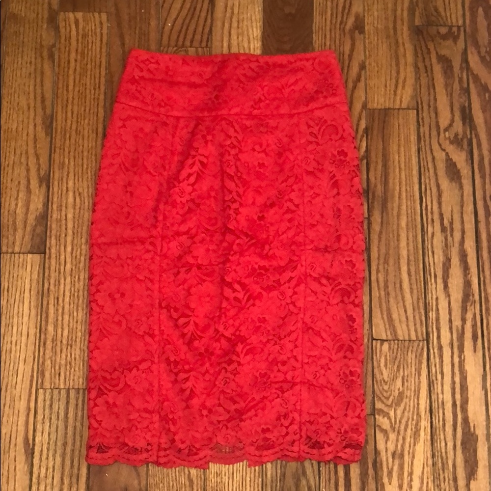 Express Coral Lace Skirt